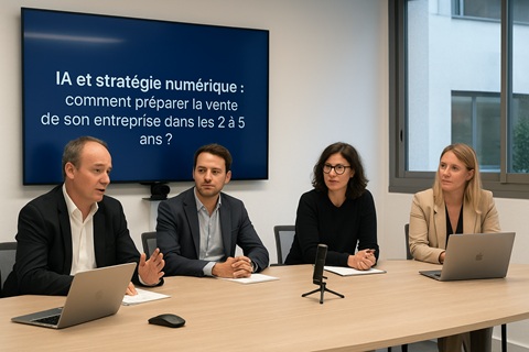Replay du webinaire : « IA et stratégie
numérique : comment préparer la vente de
son entreprise dans les 2 à 5 ans ? »