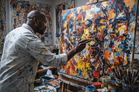 Harouna Artiste —L’élan brut de la
création s’impose entre Paris, New York
et Los Angeles