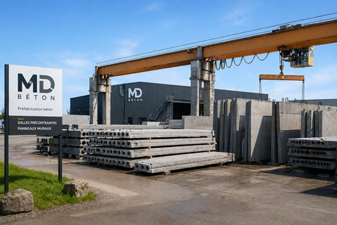 Le GROUPE PLOEGSTEERT renforce ses
activités dans le domaine du préfabriqué
avec MD BÉTON