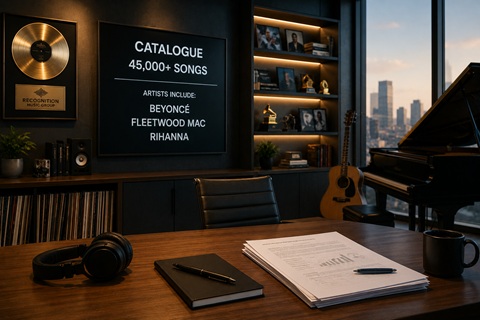 SONY MUSIC PUBLISHING acquiert le
catalogue de RECOGNITION MUSIC GROUP
auprès de BLACKSTONE