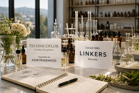 LINKERS a conseillé TECHNICOFLOR lors de
l'acquisition d'AZUR FRAGRANCES