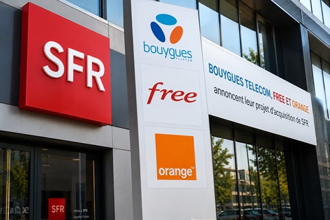 BOUYGUES TELECOM, FREE et ORANGE
annoncent leur projet d’acquisition de
SFR